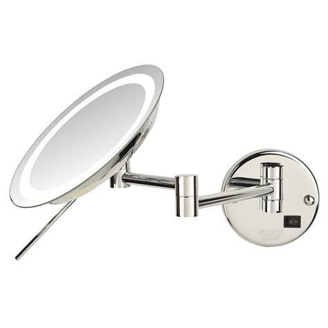 Sharper Image Jerdon Slimline Led Wall Mount X Magnifying Makeup