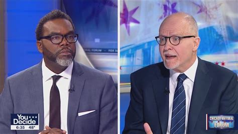 Chicago Mayoral Candidates Brandon Johnson Paul Vallas Spar Over