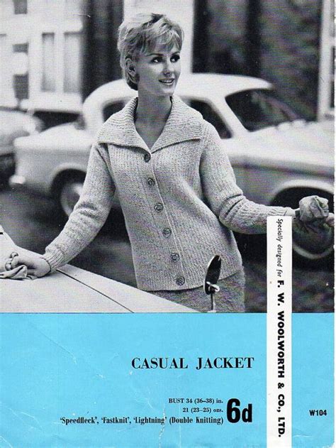 Vintage Womens Jacket Knitting Pattern Pdf Ladies Ribbed Cardigan With Collar 34 38 Dk Light