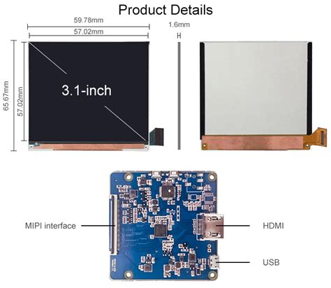 3 Inch Square Tft Mipi Dsi Interface Lcd Display Ips High Brightness