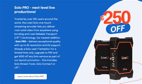 New Product Liveu Solo Pro 4 Modem Kit Broadfield News