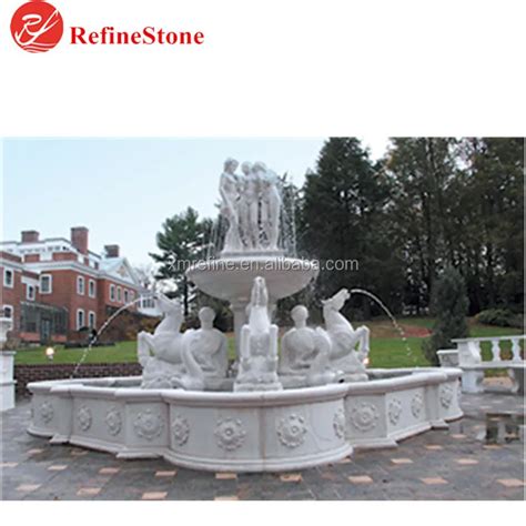 Outdoor Large Carved Naked Lady Garden Water Fountain Garden Human