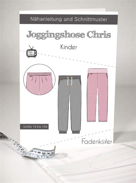 Schnittmuster Fadenkäfer Jogginghose Chris Kinder Gr 74 Bis 164