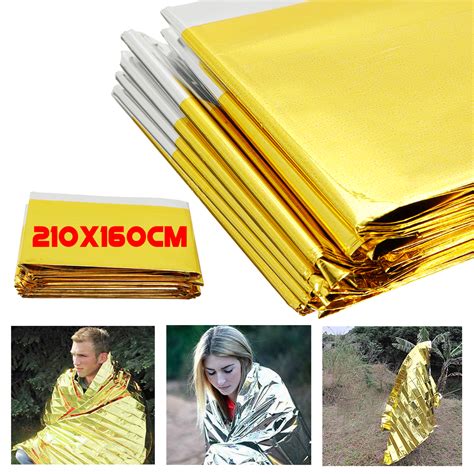 New Waterproof Survival Emergency Blanket First Aid Rescue Curtain Camp Tent Foil Thermal