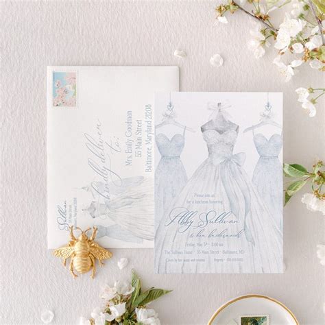 Blue Bridesmaids Luncheon Invitation Etsy