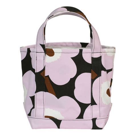 Marimekko Unikko Lilac Brown Seidi Handbag Marimekko Handbags