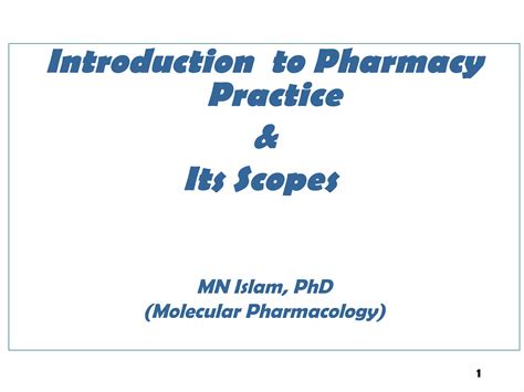 Introduction Of Pharmacy Ppt