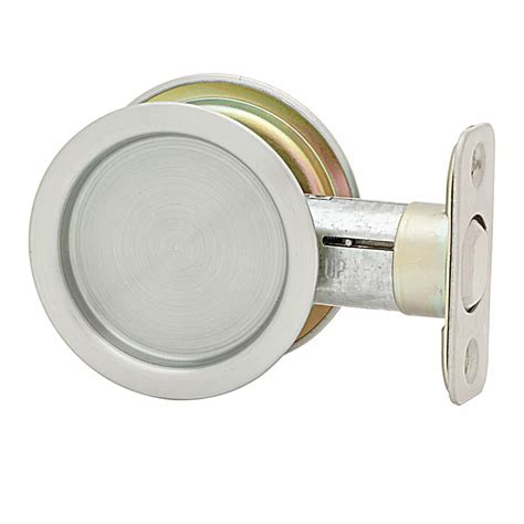 Weiser 1030 Round Satin Chrome Pocket Door Passage Lock The Home Depot Canada