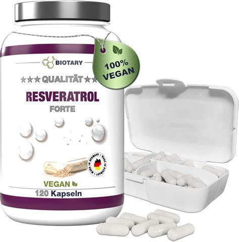 BIOTARY Resveratrol 120 gélules 500 mg 4 mois d approvisionnement