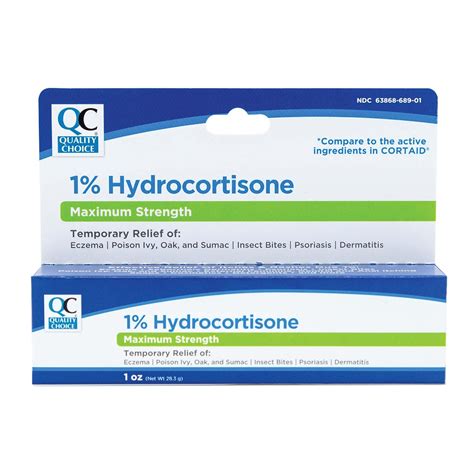 Quality Choice 1 Hydrocortisone Cream Maximum Strength 1 Oz Compare