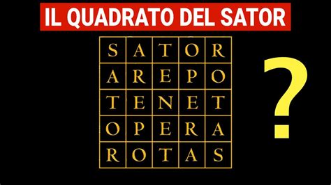 Lantichissimo ENIGMA Del QUADRATO Del SATOR YouTube