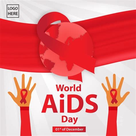 Feed De Mídia Social Para O Dia Mundial De Luta Contra A Aids Vetor