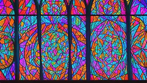 Premium Ai Image Stained Glass Windows Background