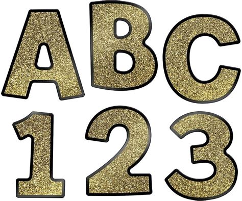 Carson Dellosa Sparkle And Shine Gold Glitter Combo Pack Ez Letters