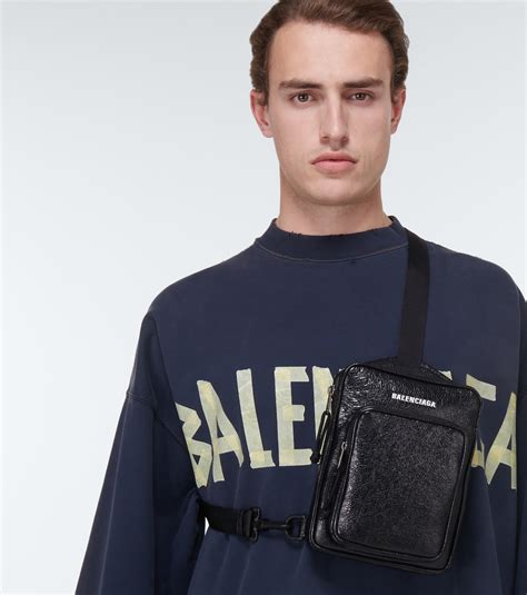 Explorer Logo Crossbody Bag In Black Balenciaga Mytheresa