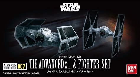 TIE Advanced X1 Fighter Set Star Wars Modellbausatz Bandai Vehicle