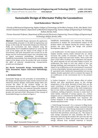 Sustainable Design Of Alternator Pulley For Locomotives PDF