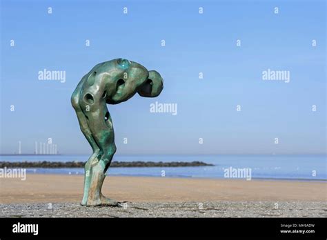 Sculpture Tomorrow Man Made By The Sea By Artist Catherine François On Groyne Along The North