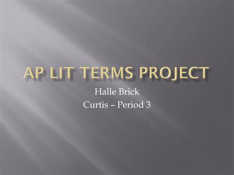 Ap Lit Terms Project