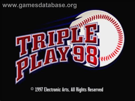 Triple Play 98 Sony Playstation Artwork Title Screen