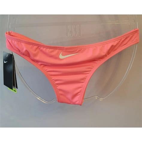 Nike Swim Essential Cheeky Bikini Bottoms In Pink Depop