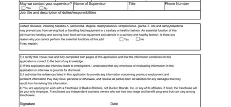 Baskin Robbins Job Form Fill Out Printable Pdf Forms Online