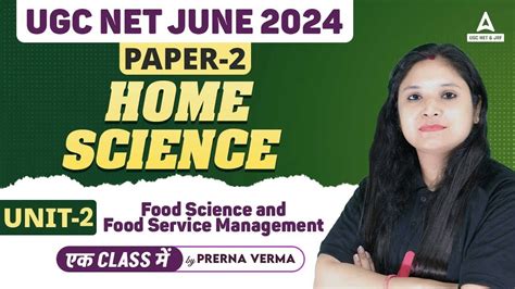 Ugc Net Home Science Unit Food Science Food Service Management By