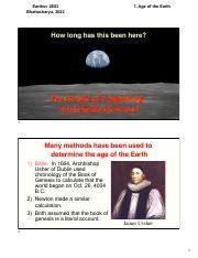 Age Of Earth Pdf Earthsc E Bhattacharya Age Of The Earth