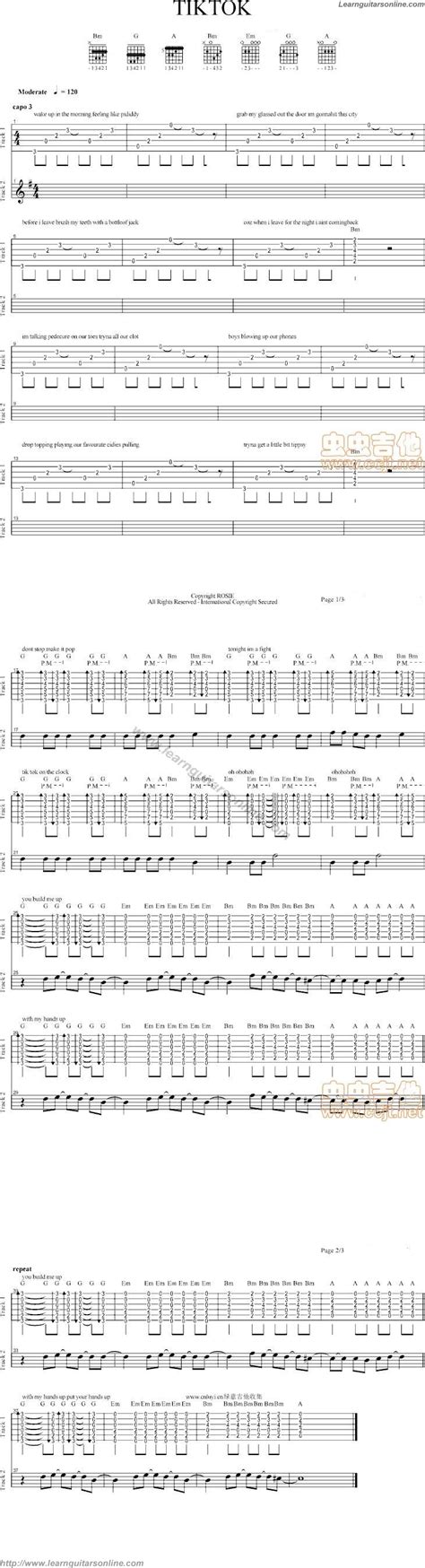 Tik Tok By Kesha Guitar Tabs Chords Sheet Music Free