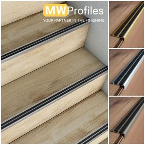 Aluminium Stair Nosing Edge Trim Step Nose Edging Nosings Carpet