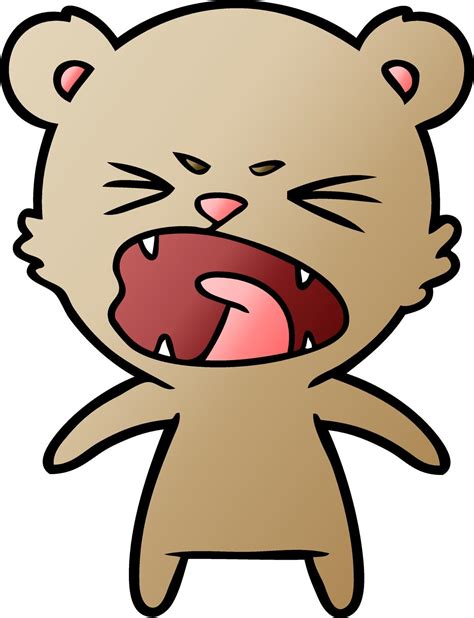 Angry Cartoon Bear 12447515 Vector Art At Vecteezy