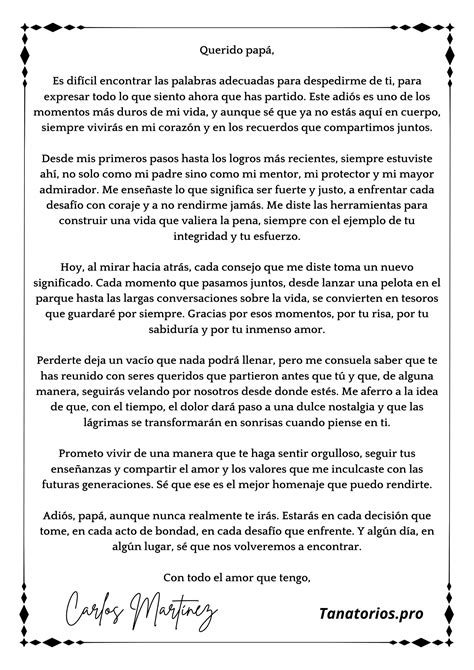 🕊️ Carta Personalizada De Despedida A Un Ser Querido Fallecido 🖋️