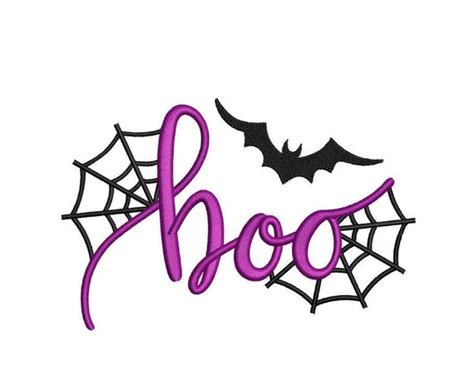 Halloween Boo Embroidery Design 4 Sizes Instant Download Etsy