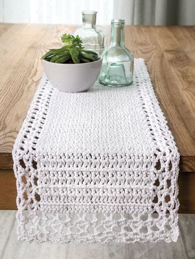 How To Crochet An Easy Table Runner Brokeasshome