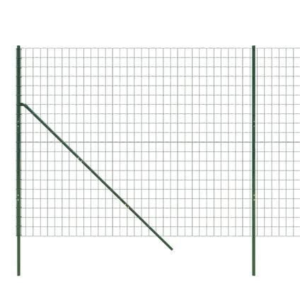 Vidaxl Draadgaashek X M Groen Gegalvaniseerd Staal Met Pvc