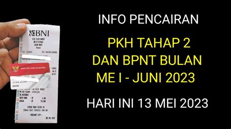 Info Pencairan Bpnt Mei Juni Hari Ini Bpnt Mei Juni Kapan