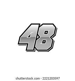 Number Vector Sports Racing Number 48 Stock Vector (Royalty Free) 2221203597 | Shutterstock