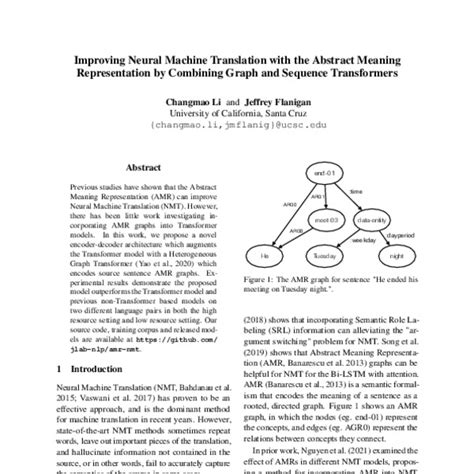 Improving Neural Machine Translation With The Abstract Meaning