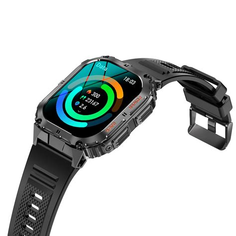 Ceas Smartwatch Barbati TechONE K61 Pro Big Square AMOLED 1 96 Inch