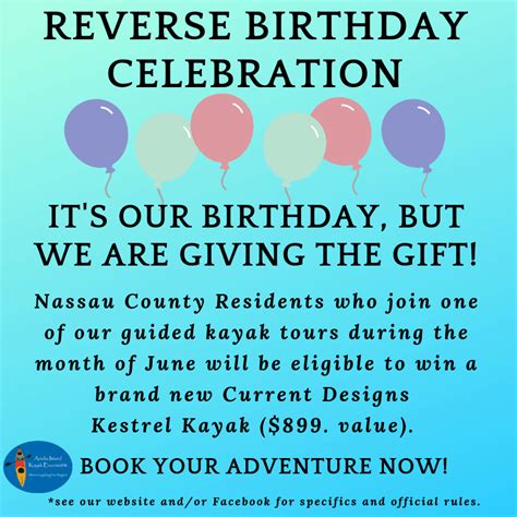 Reverse Birthday Celebration Amelia Island Kayak Excursions