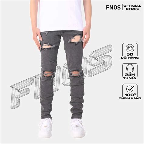 Qu N Skinny Jeans Nam Fnos Streetwear M U X M R Ch G I C Zip Z