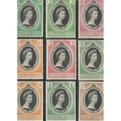 Stamps Commonwealth Qeii Coronation Mnh Select Country