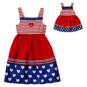 Dollie & Me Girls 4-14 and Doll Matching Patriotic Dress Clothes ...