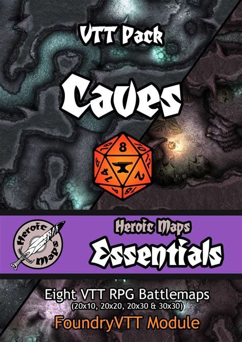 Heroic Maps - Essentials: VTT Pack Caves Foundry VTT Module - Heroic ...