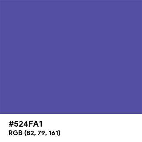 Indigo CMYK color hex code is #524FA1