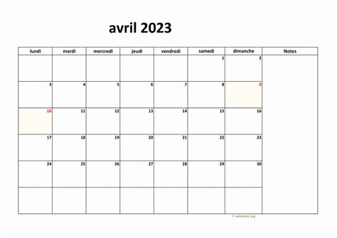 Calendrier Avril 2023 Excel Word Et Pdf Calendarpedia