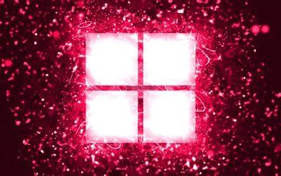 Download wallpapers Microsoft pink logo, 4k, pink neon lights, creative ...