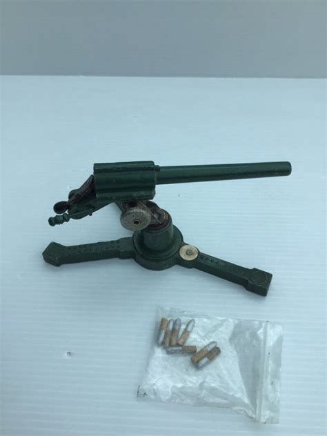 Vintage Diecast Anti Aircraft Artillery Model Gun With Moving Parts Etsy