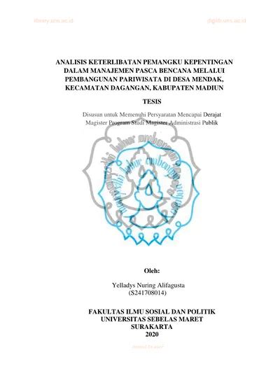 Tesis Disusun Untuk Memenuhi Persyaratan Mencapai Derajat Magister