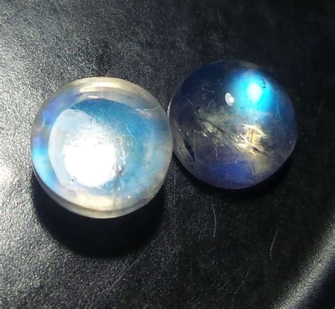 Pcs Lot Cts Mm Natural Rainbow Moonstone Round Cabochon Loose